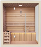 Golden Designs GDI-7203-01 "Forssa Edition" 3-4 Person Indoor Traditional Steam Sauna - Canadian Red Cedar | Image