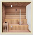 Golden Designs GDI-7206-01 "Kuusamo Edition" 6 Person Indoor Traditional Steam Sauna - Canadian Red Cedar | Image