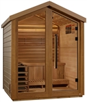 Golden Designs GDI-8503-01 Savonlinna 3 Person Outdoor Traditional Sauna - Canadian Red Cedar Interior | Image