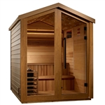 Golden Designs GDI-8506-01 Kaarina 6 Person Outdoor Traditional Sauna - Canadian Red Cedar Interior | Image