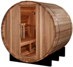 Golden Designs GDI-B002-01 St. Moritz 2 Person Barrel Traditional Sauna - Pacific Cedar | Image