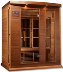 GoldenDesigns MX-K306-01-ZF CED Canadian Red Cedar Maxxus "Avignon Edition" 3 Person Near Zero EMF FAR Infrared Sauna | Image