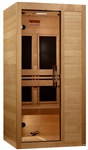 GoldenDesigns S-Line MX-S106-01 Maxxus Low EMF FAR Infrared Sauna Canadian Hemlock | Image