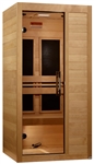 GoldenDesigns S-Line MX-S106-01-ULEMF-Elite Maxxus Ultra Low EMF FAR Infrared Sauna Canadian Hemlock | Image