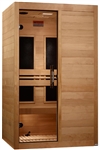 GoldenDesigns S-Line MX-S206-01 Maxxus Low EMF FAR Infrared Sauna Canadian Hemlock | Image