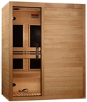 GoldenDesigns S-Line MX-S306-01 Maxxus Low EMF FAR Infrared Sauna Canadian Hemlock | Image