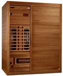 GoldenDesigns S-Line MX-S306-01-FS-PC Maxxus Full Spectrum Infrared Sauna - Pacific Cedar | Image