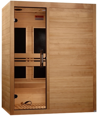 GoldenDesigns S-Line MX-S306-01-ULEMF-Elite Maxxus Ultra Low EMF FAR Infrared Sauna Canadian Hemlock | Image