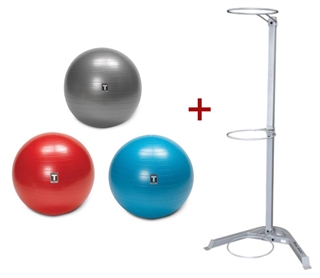 Body-Solid BSTSB Exercise Stability Ball Set w/Rack Image