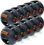 French Fitness Dual Grip Medicine Ball Set of 10 (4 to 30 lbs) Image