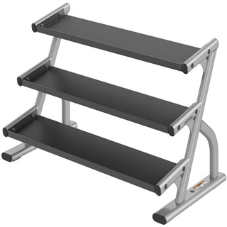 Life Fitness Optima Series Three Tier Hex Dumbbell Rack Image