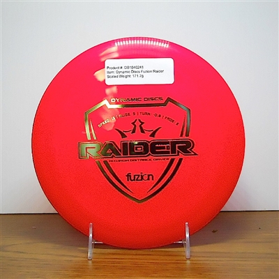 Dynamic Discs Fuzion Raider 171.7g