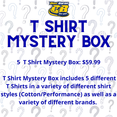 Disc Golf Shirt Mystery Box - Includes 5 Shirts