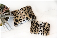 Erin Lim's Girl's Night Collection featuring faux Cheetah Pouches. Benefiting Freedom & Fashion