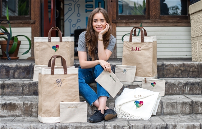 Lily Collins' Gratitude Full Set inspired and designed by the Foster Youth of Stepping Forward Los Angeles