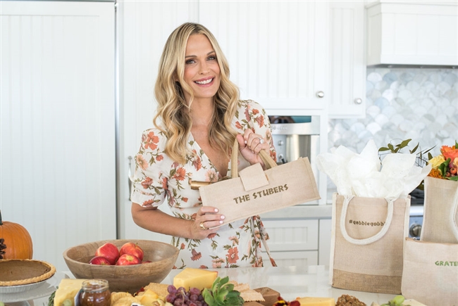 Molly Sims collaboration with Rachel Miriam featuring the Sparkle Collection Wine Tote