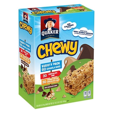 Chewy Granola Variety Bars Quaker 60 ct