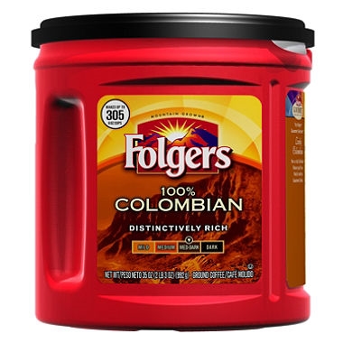 Folgers 100% Colombian Coffee, 43oz