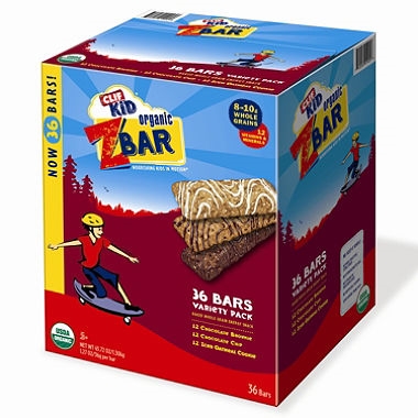 Whole Grain Cliff Z bars Variety Pack 1.23oz 36ct