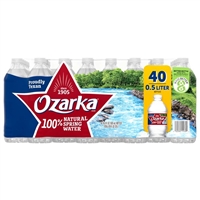 Ozarka Spring Bottled Water 16.9 oz 40 bottles