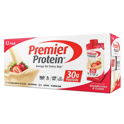 Premier Protein Strawberry Cream Shake 11 fl. oz., 15 pack