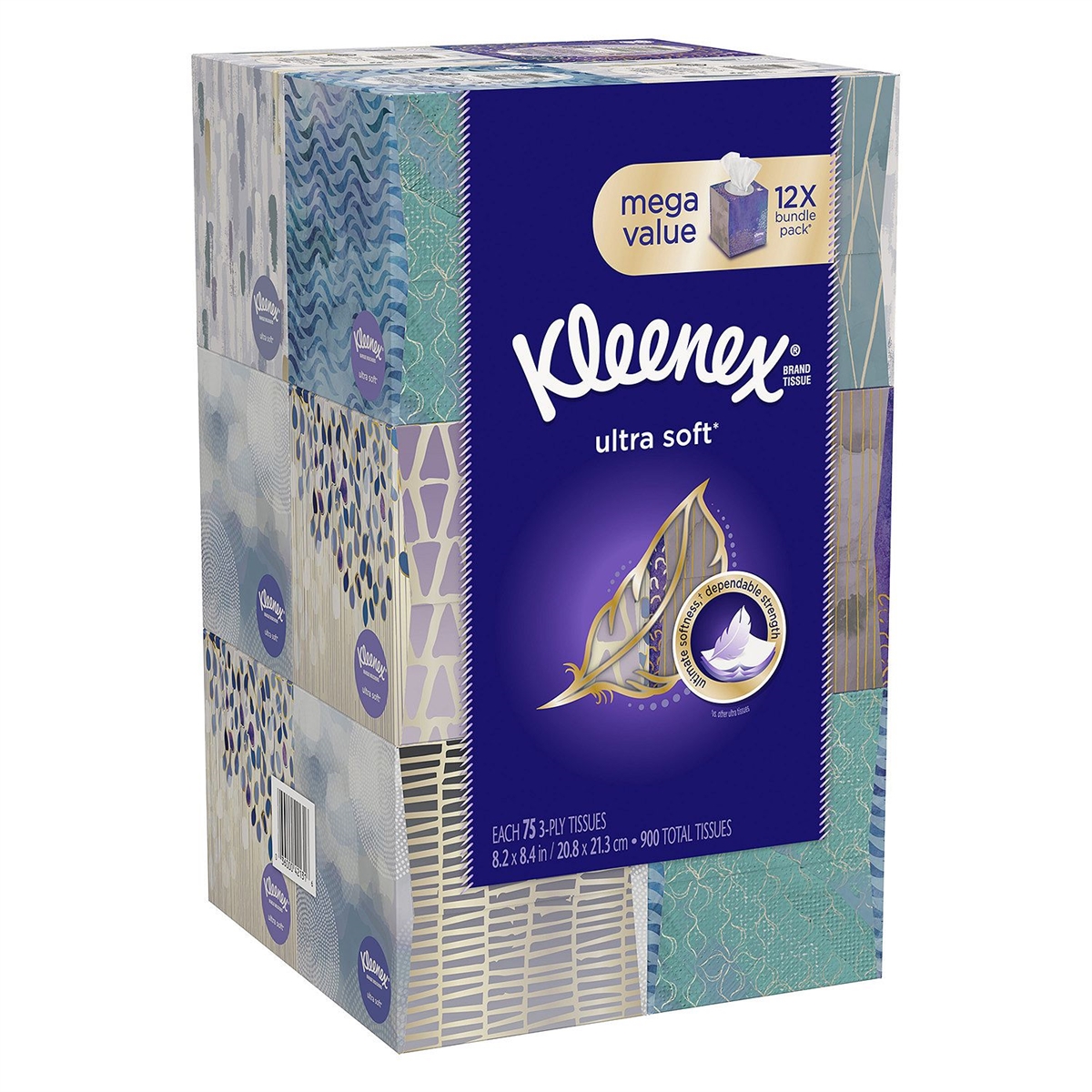 Kleenex Tissue Cube Boxes, 65/box, 12 pk