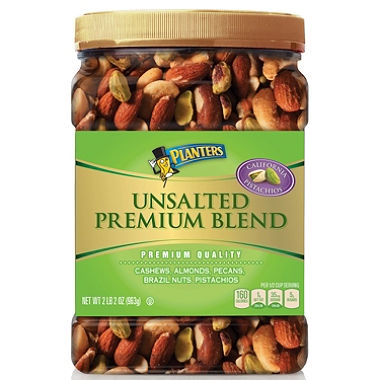 Planters Unsalted Premium Blend 34.5oz