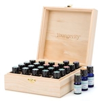 Youngevity Essential Oil Wooden Box with Youngevity Logo