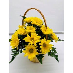 Yellow Daisy Basket