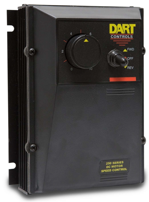 Dart Controls 251G-12E-29, .15A thru 1/4 HP dual voltage NEMA 4/12 control with forward-off-reverse manual switch