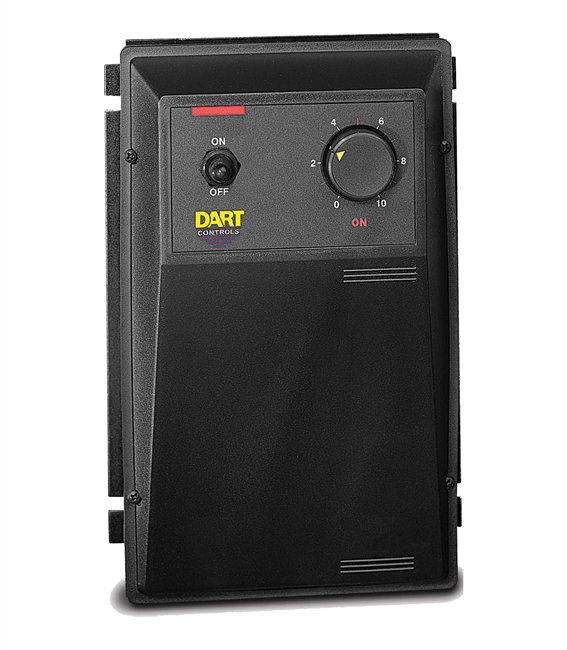 Dart Controls 530BRC-7, 530BRC-38MA, 1/8 thru 2.0 HP dual voltage relay chassis with forward-reverse with heavy duty dynamic brake and zero speed detect.  -38MA Option is 240 Volt.