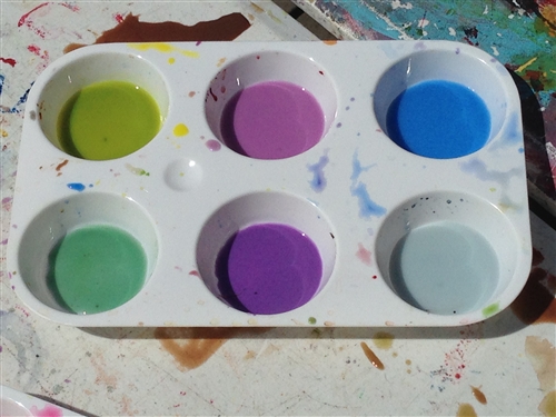 6 well watercolor palette