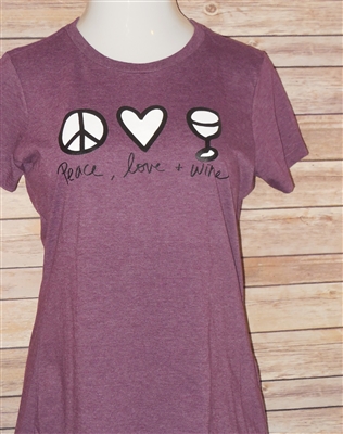 Peace, Love + Wine Crew Tee