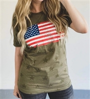 Star Flag TShirt - Army