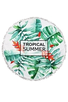 Tropical Summer Round Beach Towel