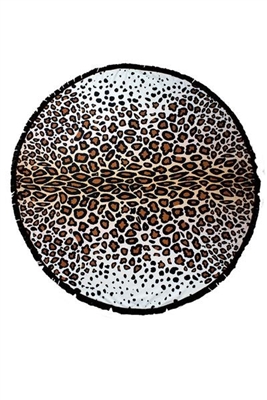 Call of the Wild Leopard Round Beach Towel