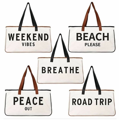 Canvas vacation bags - 3 designs!