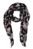 Lightweight Leopard Print Scarf - Black