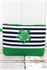 Navy and Kelly Green Turtle Stripe Wet/Dry Bag