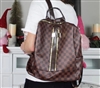 Libby Brown Checked Backpack with Pouch