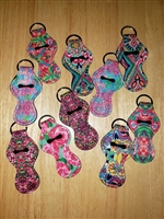 Chapstick Holder Key Rings - assorted