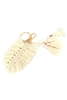 Ivory Tassel Fringe Keychain