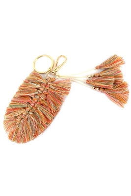 Multi Color Tassel Fringe Keychain