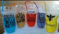 Reusable Drink Pouches with straw