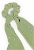 Olive Dot Scrunchie