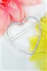Crave Hammered Silvertone Open Heart Snap Hair Clip