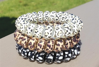 Animal print hair coils - 3 pack