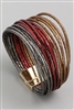 Multi Strand Burgundy Magnetic Bracelet