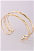 Dimpled Metallic Twist Cuff - gold