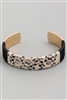 Animal Print Cuff Bracelet - Black